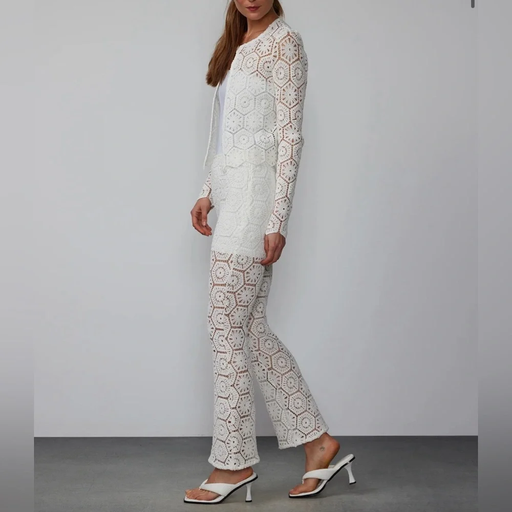 NY&C High Rise Crochet Bootcut Pant - Picture 2 of 7